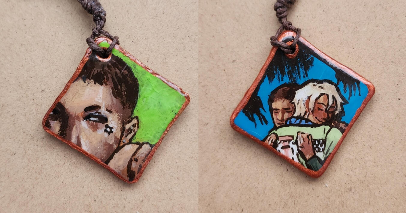 Querido Maboya - acrylics 1½"×1½"